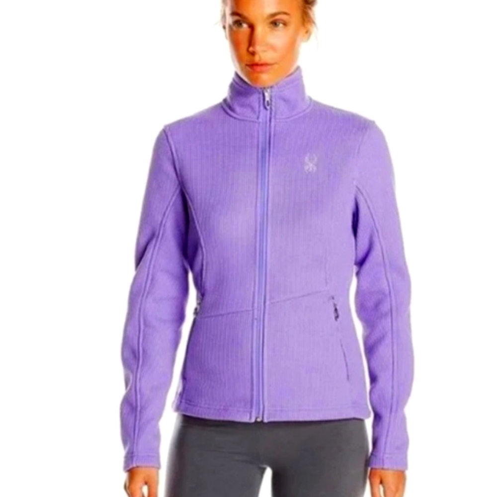 Spyder Jacket Coat Sweater Fleece Endure Core Full Zip Ski Activewear Purple M